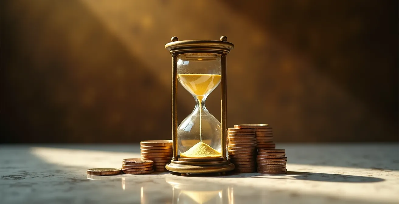 Représentation visuelle de l'impact de l'inflation sur l'épargne au fil du temps