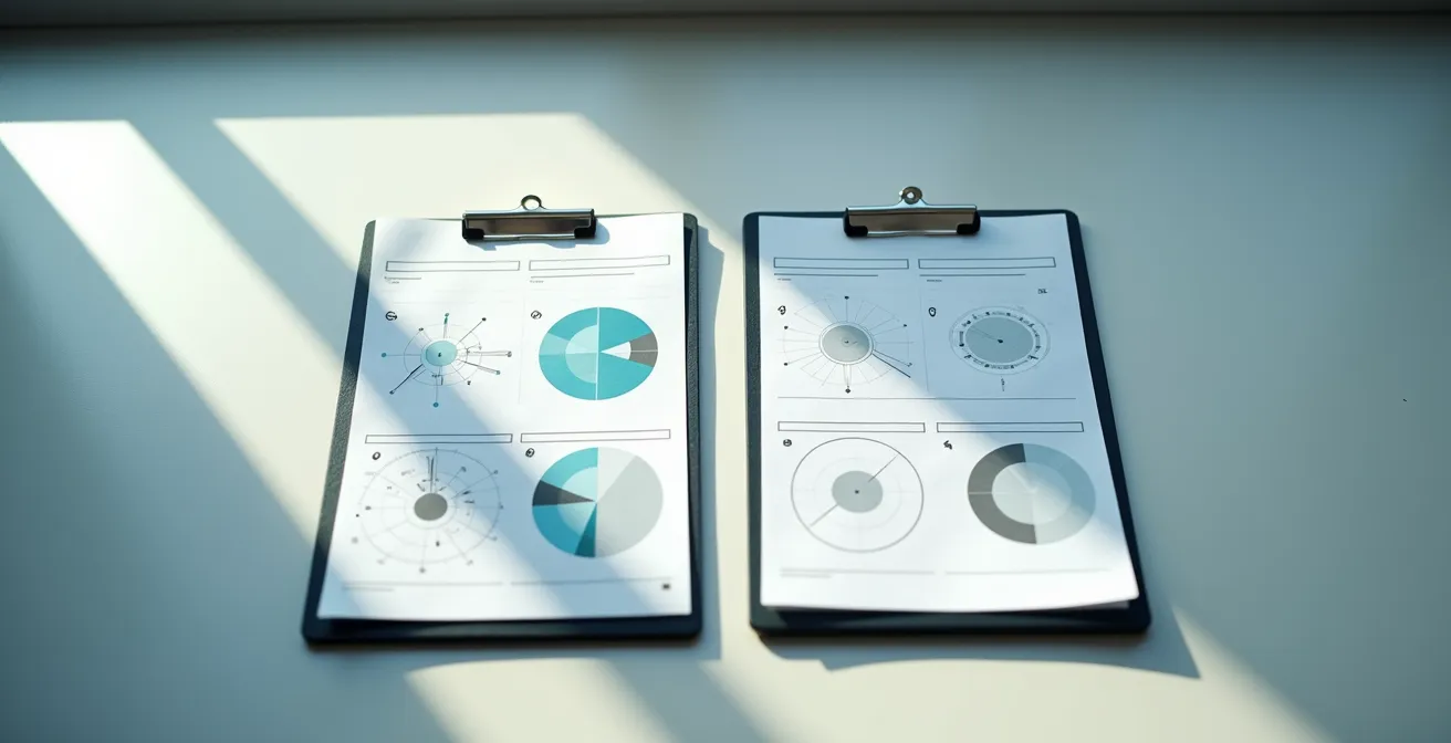Comparaison visuelle des critères d'évaluation de la dépendance entre grilles AGGIR et AVQ