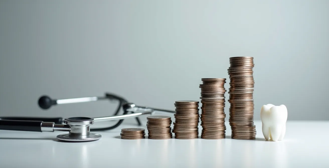 Matrice visuelle montrant l'impact financier et la probabilité de différents risques santé